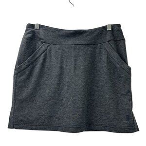 Smartwool Active Reset Skirt Women’s Medium Merino Wool Blend Mini Gray